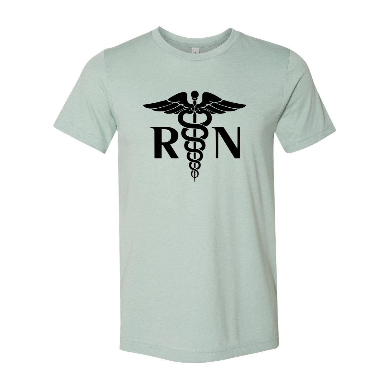 Unisex Nurse RN Shirt in various colors, showcasing soft ring spun cotton fabric and modern design.