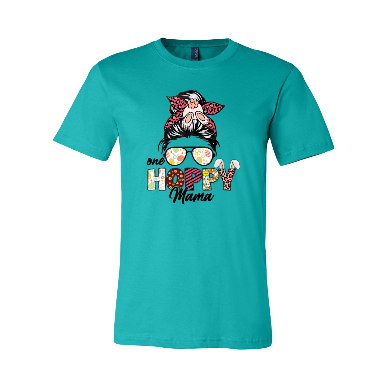 One Happy Mama Easter Shirt in various colors, showcasing its comfortable design and festive appeal.