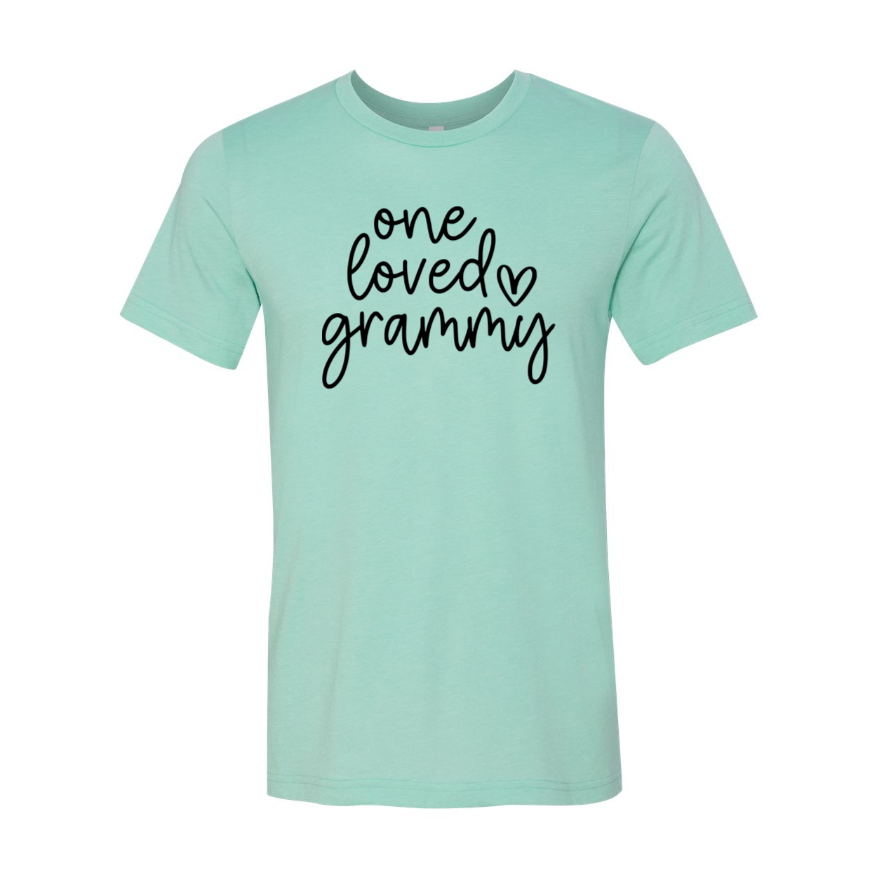 One Loved Grammy Shirt in various colors, showcasing its soft fabric and stylish design.