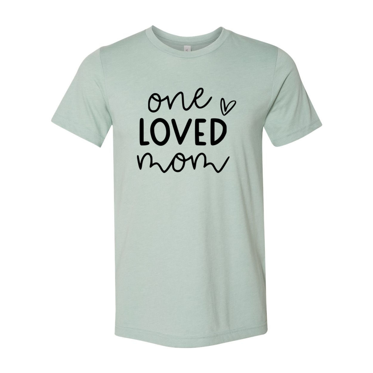 One Loved Mom Shirt in various colors, showcasing its soft fabric and stylish design.