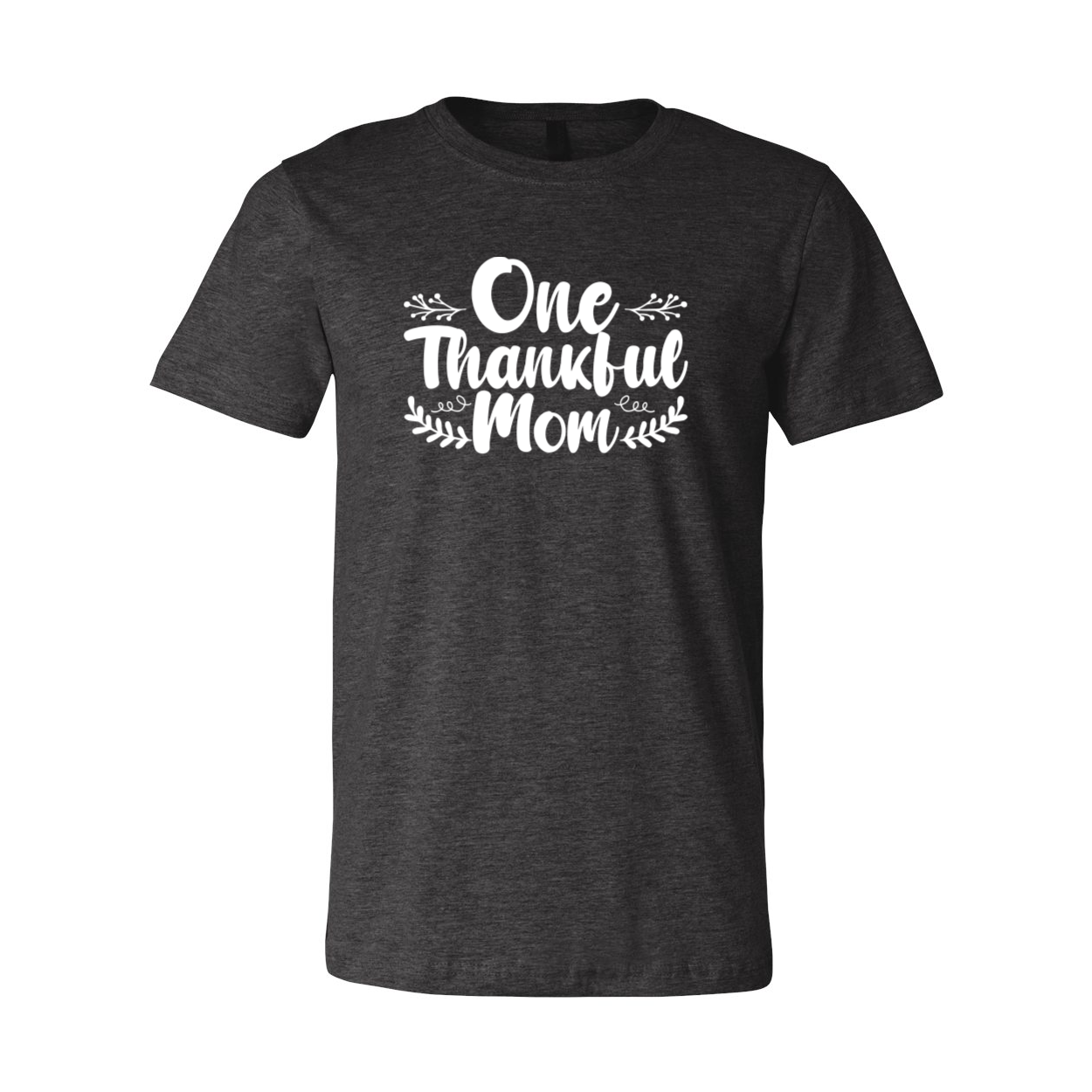 One Thankful Mom Shirt in various colors, showcasing its soft fabric and unisex design.