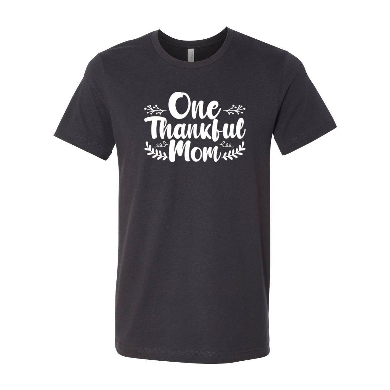 One Thankful Mom Shirt in various colors, showcasing its soft fabric and unisex design.