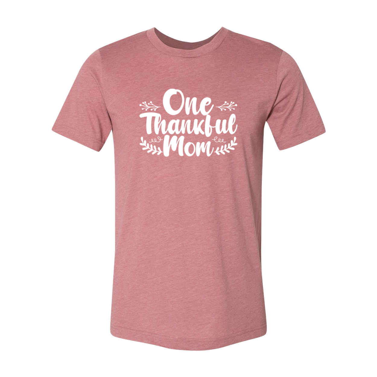 One Thankful Mom Shirt in various colors, showcasing its soft fabric and unisex design.