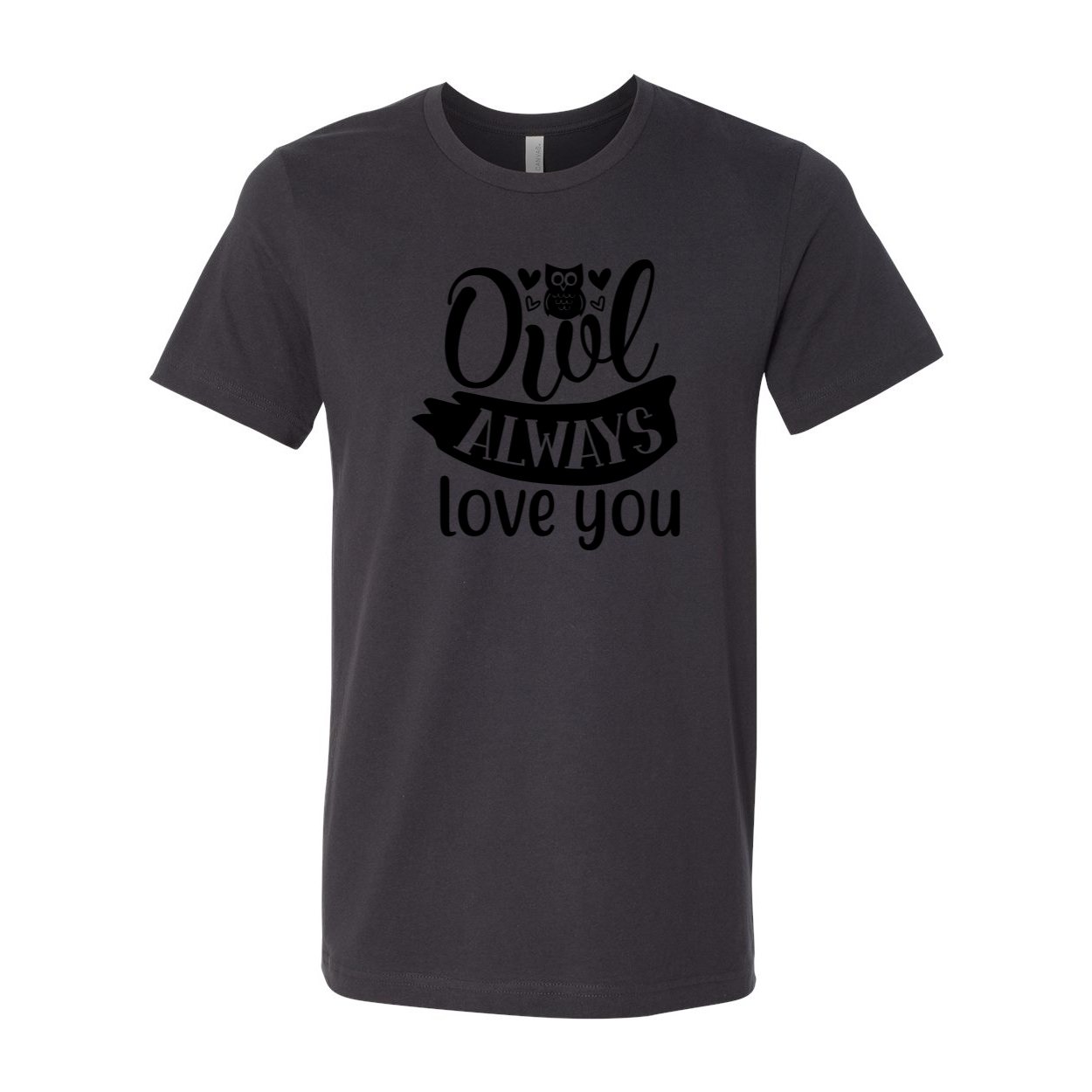 A comfortable unisex T-shirt featuring an owl graphic and the text 'Owl Always Love You', available in various colors.