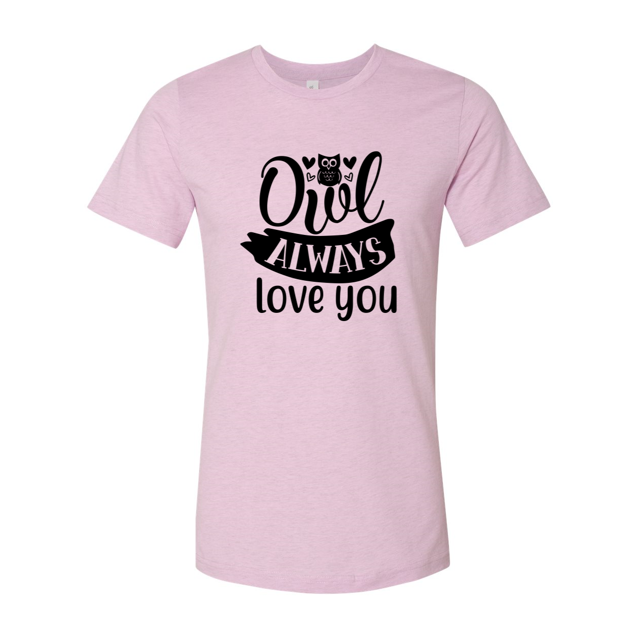 A comfortable unisex T-shirt featuring an owl graphic and the text 'Owl Always Love You', available in various colors.