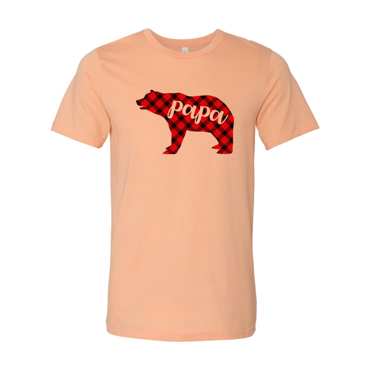 A stylish unisex Papa Bear Shirt made from soft ring spun cotton, available in multiple colors and sizes.