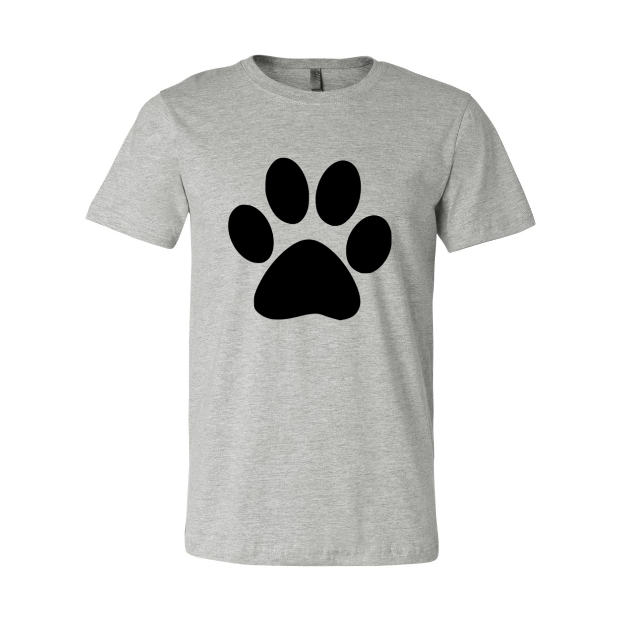 A stylish unisex Pawprint Shirt made from soft ring spun cotton, available in various colors and sizes.