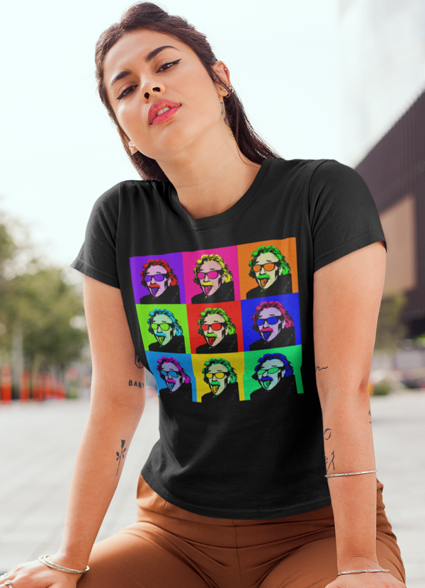 Pop Einstein Women T-shirt featuring a creative design, made from soft ringspun cotton, perfect for casual wear.