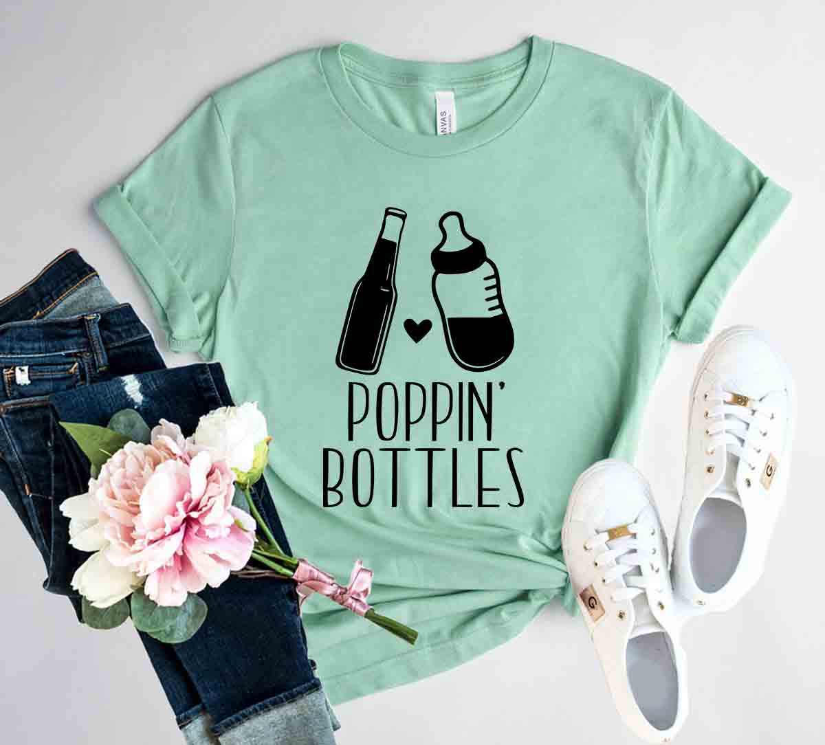 Poppins Bottle Shirt in various colors, showcasing its soft fabric and stylish design.