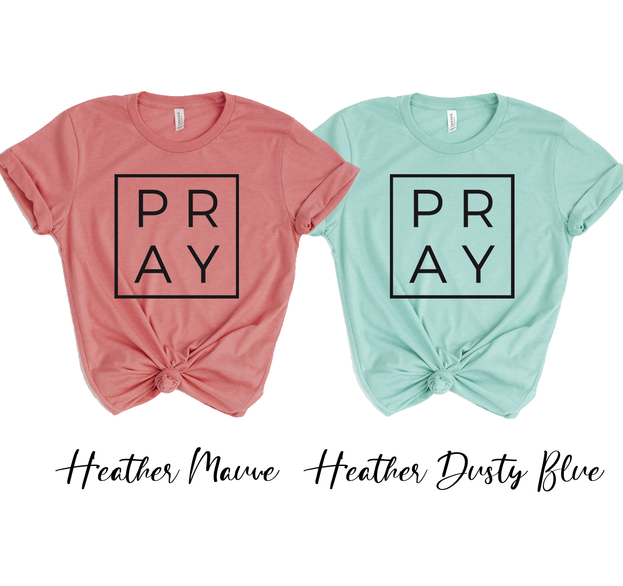 A classic unisex Pray T-shirt made from soft airlume cotton, showcasing its comfortable fit and stylish design.