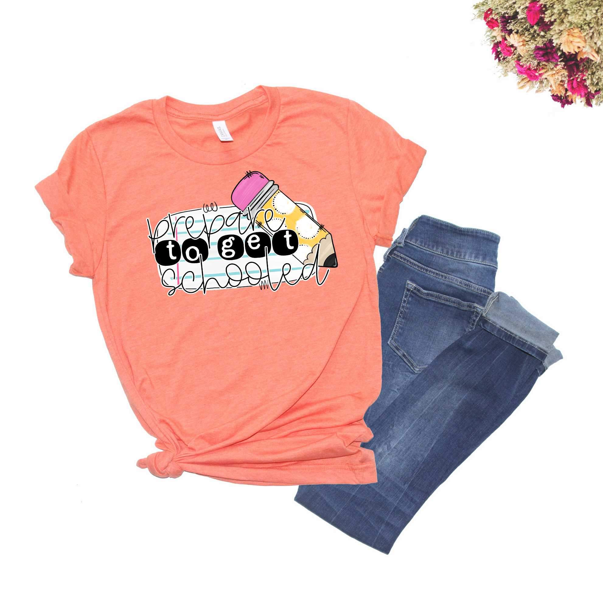 Unisex Prepare to Get Schooled Graphic Tee featuring a vibrant design, perfect for casual wear.