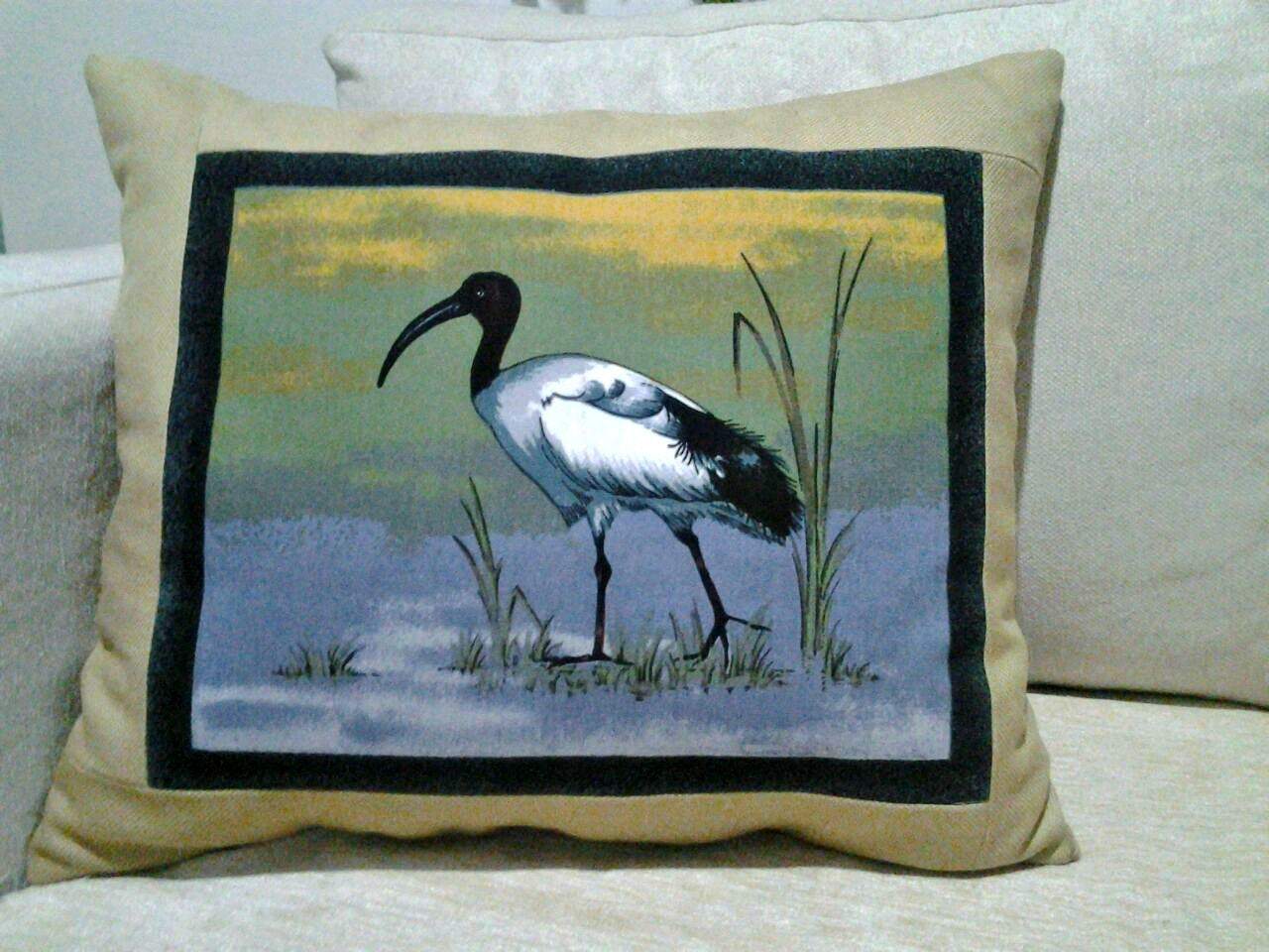 A vibrant Printed African bird throw pillow cover showcasing colorful bird designs on high-quality cotton fabric, perfect for home decor.