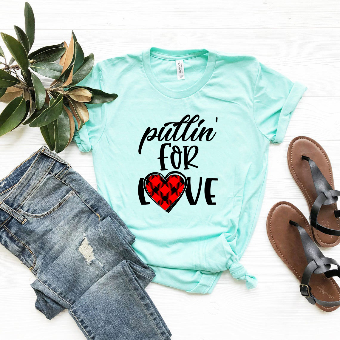 Pullin For Love Shirt in various colors, showcasing its soft fabric and stylish design.