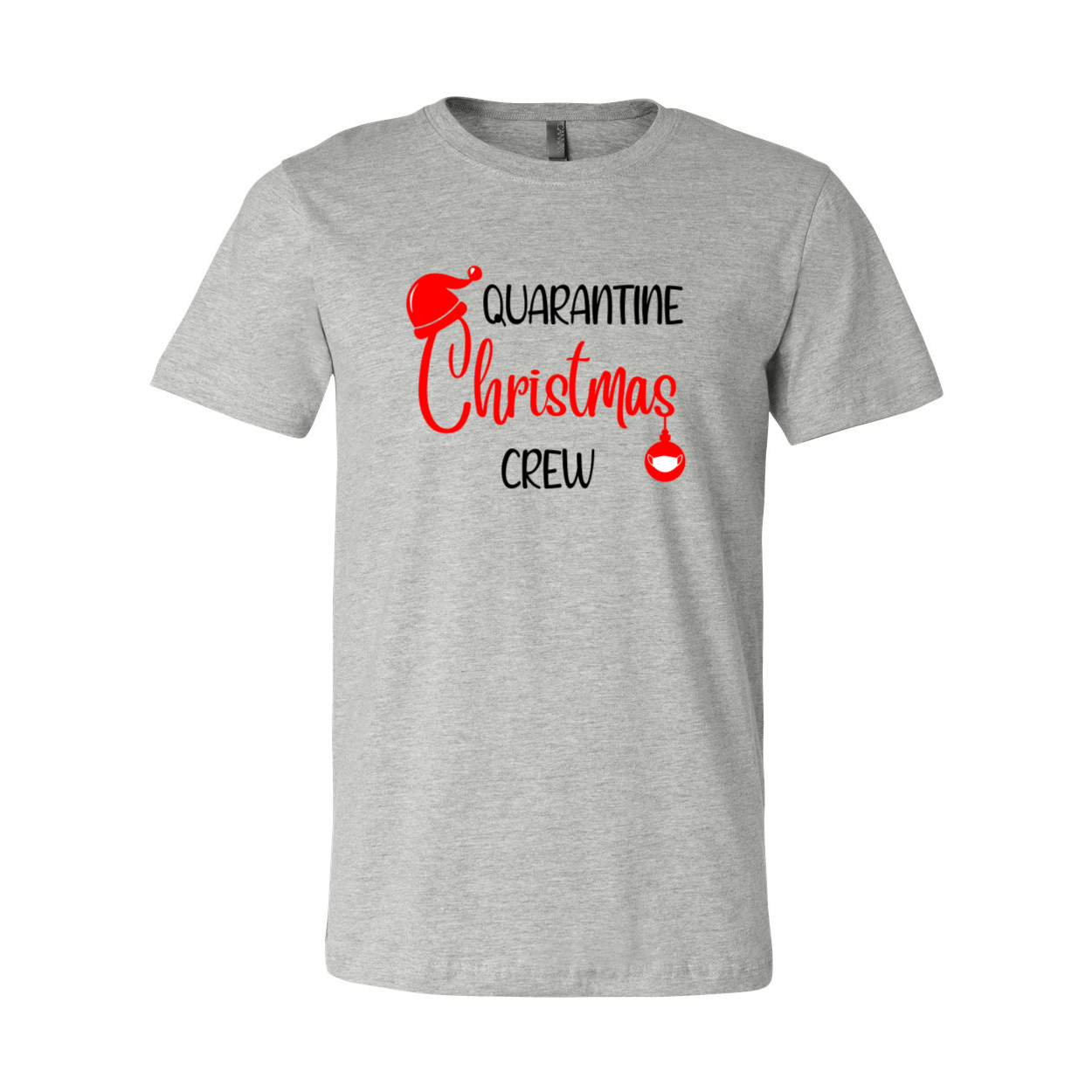 A festive Quarantine Christmas Crew Shirt in various colors, showcasing its soft fabric and classic crew neck design.