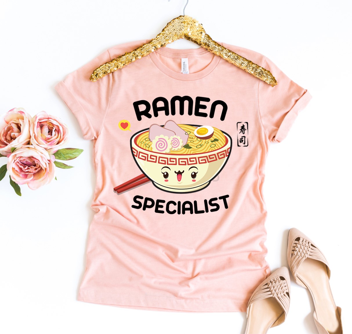 Ramen Specialist T-shirt made of premium ring spun cotton with a vibrant print design.