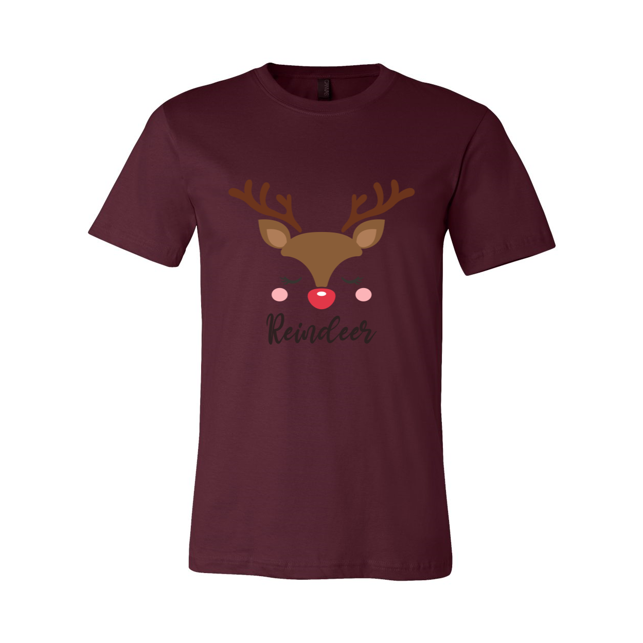 A cozy unisex Reindeer Shirt made from soft ring spun cotton, featuring a festive reindeer design, available in multiple colors.