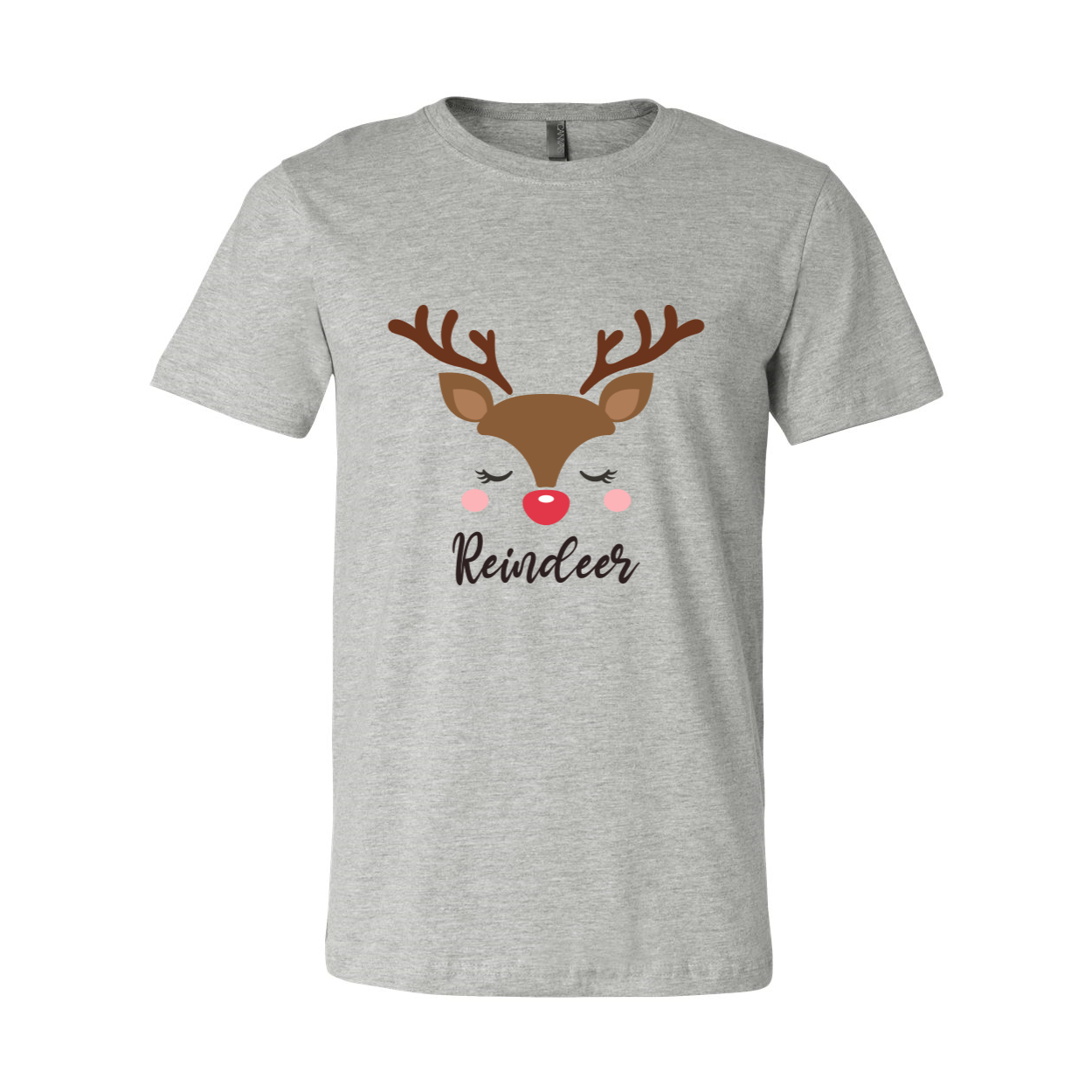 A cozy unisex Reindeer Shirt made from soft ring spun cotton, featuring a festive reindeer design, available in multiple colors.