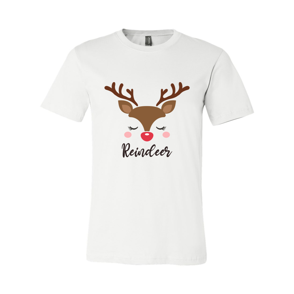 A cozy unisex Reindeer Shirt made from soft ring spun cotton, featuring a festive reindeer design, available in multiple colors.