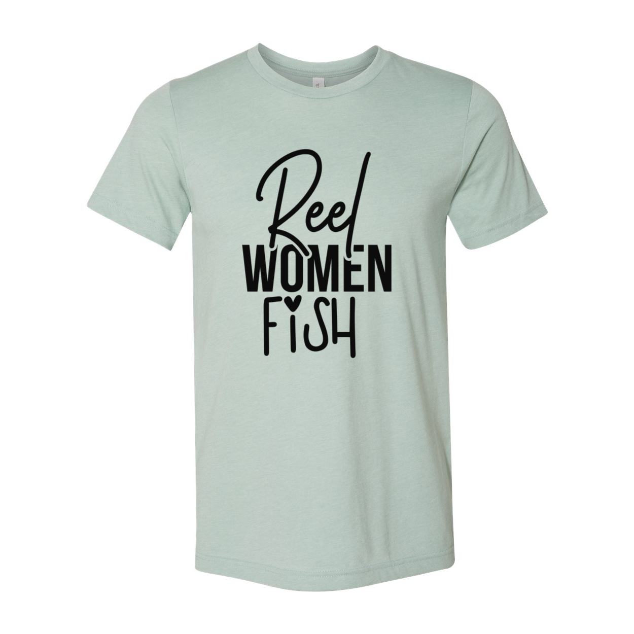 A stylish unisex Reel Women Fish Shirt in various colors, showcasing its soft fabric and modern design.