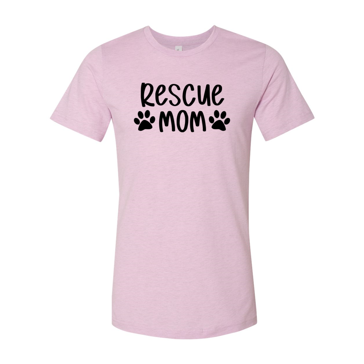 A comfortable unisex Rescue Mom Shirt made from ring spun cotton, available in various colors and sizes, featuring a classic crew neck design.