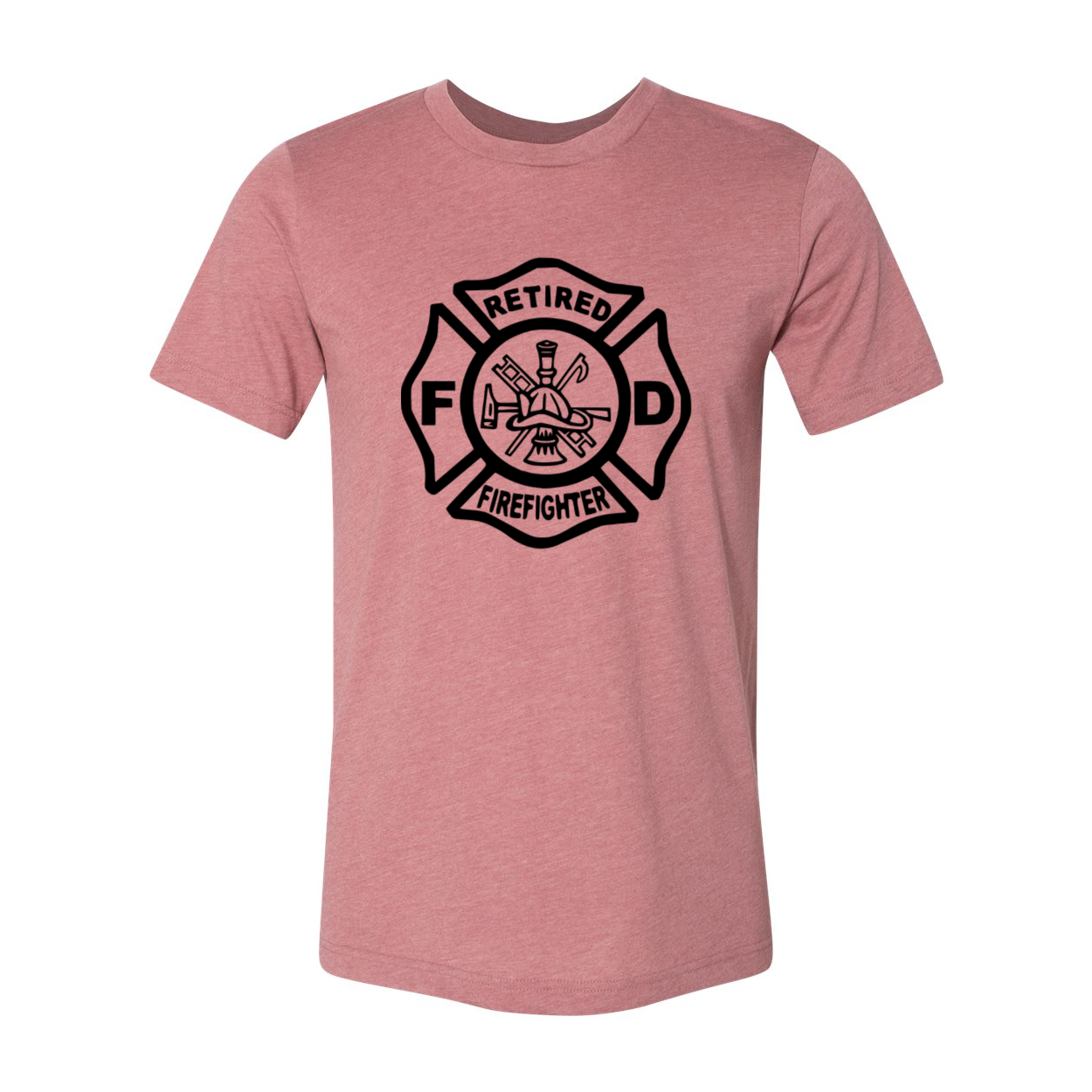 A comfortable unisex Retired Firefighter Shirt made from ring spun cotton, featuring a classic crew neck and available in multiple colors.