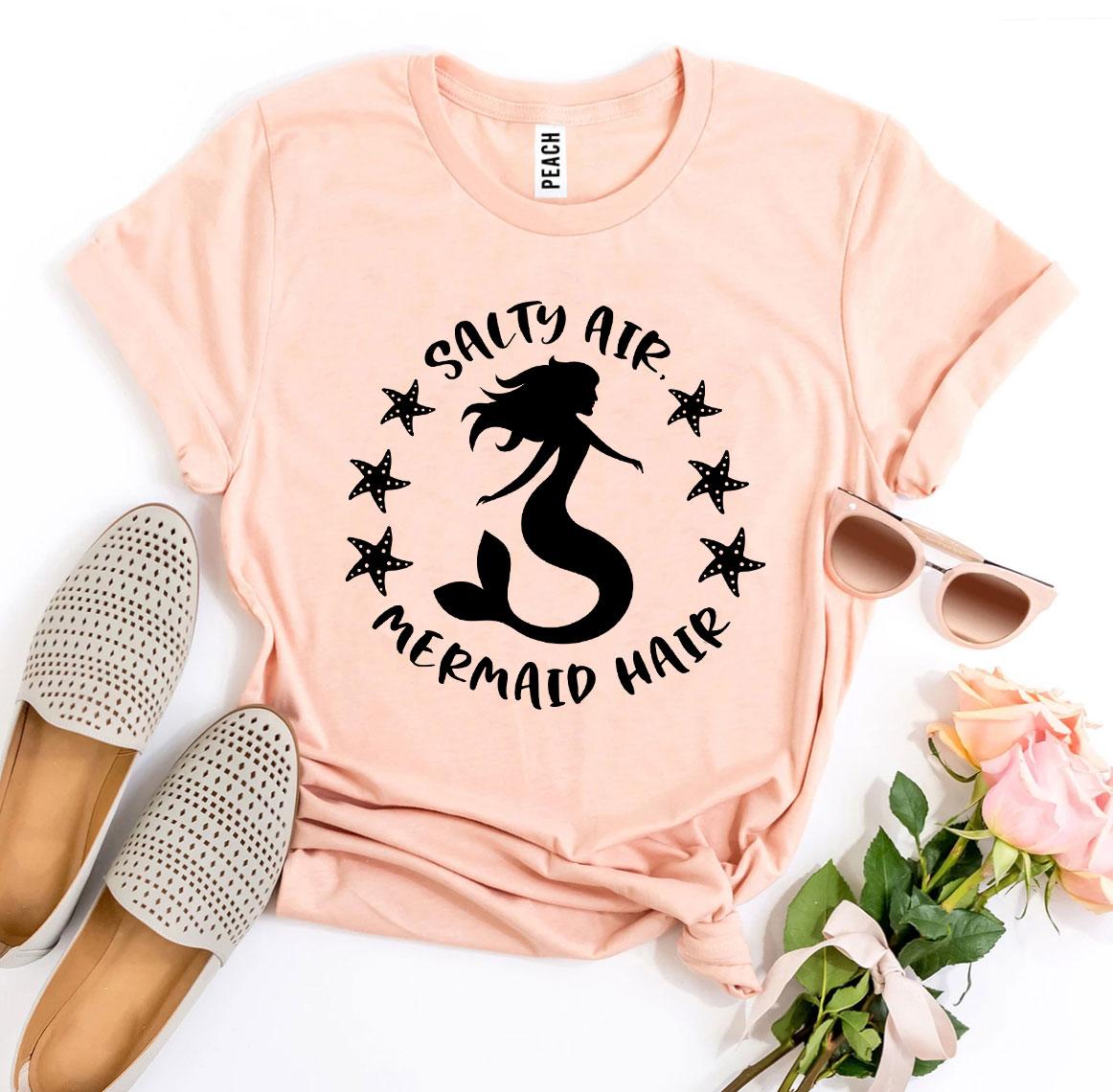 Salty Air Mermaid Hair T-shirt made of premium ring spun cotton with vibrant flex print design.