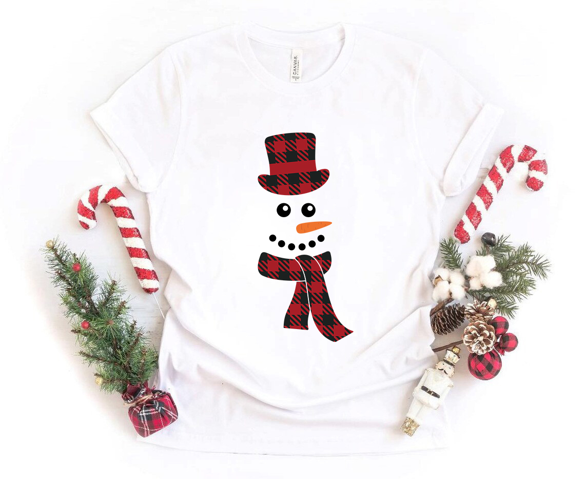 A festive unisex Santa Man Face Shirt featuring a vibrant Santa graphic, made from soft ring spun cotton.