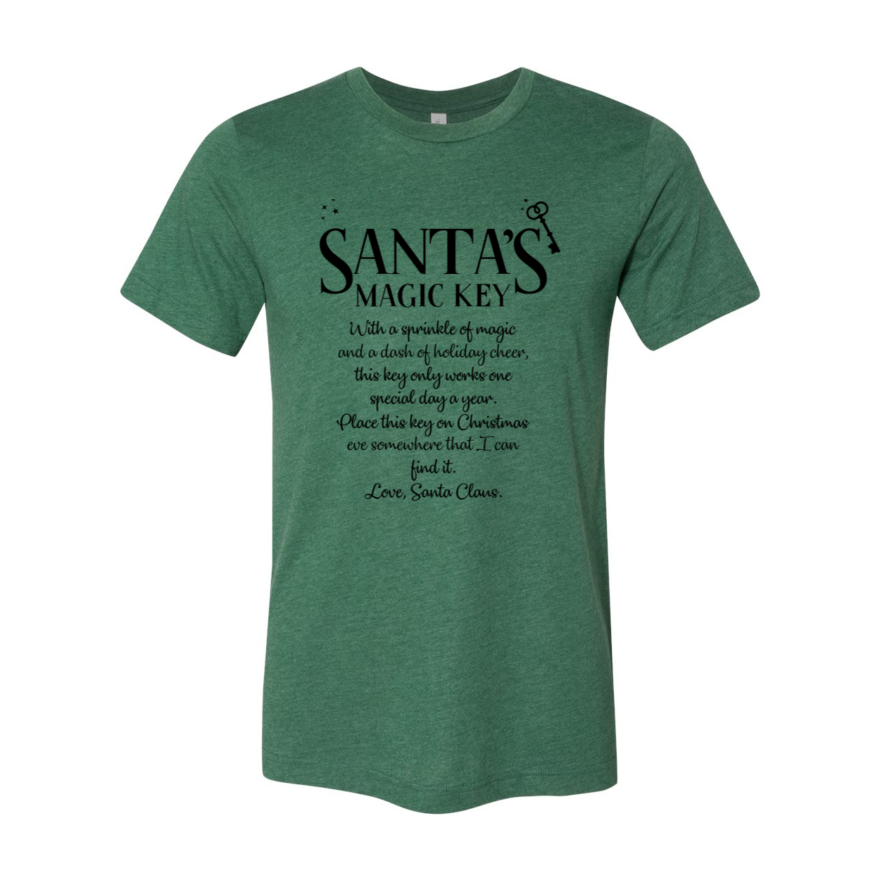 A festive Santa Shirt made from soft ring spun cotton, featuring a classic crew neck and available in multiple colors.