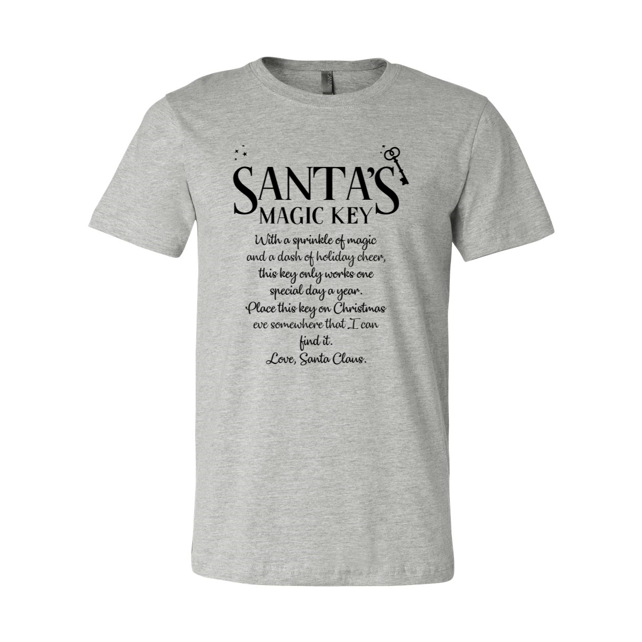 A festive Santa Shirt made from soft ring spun cotton, featuring a classic crew neck and available in multiple colors.