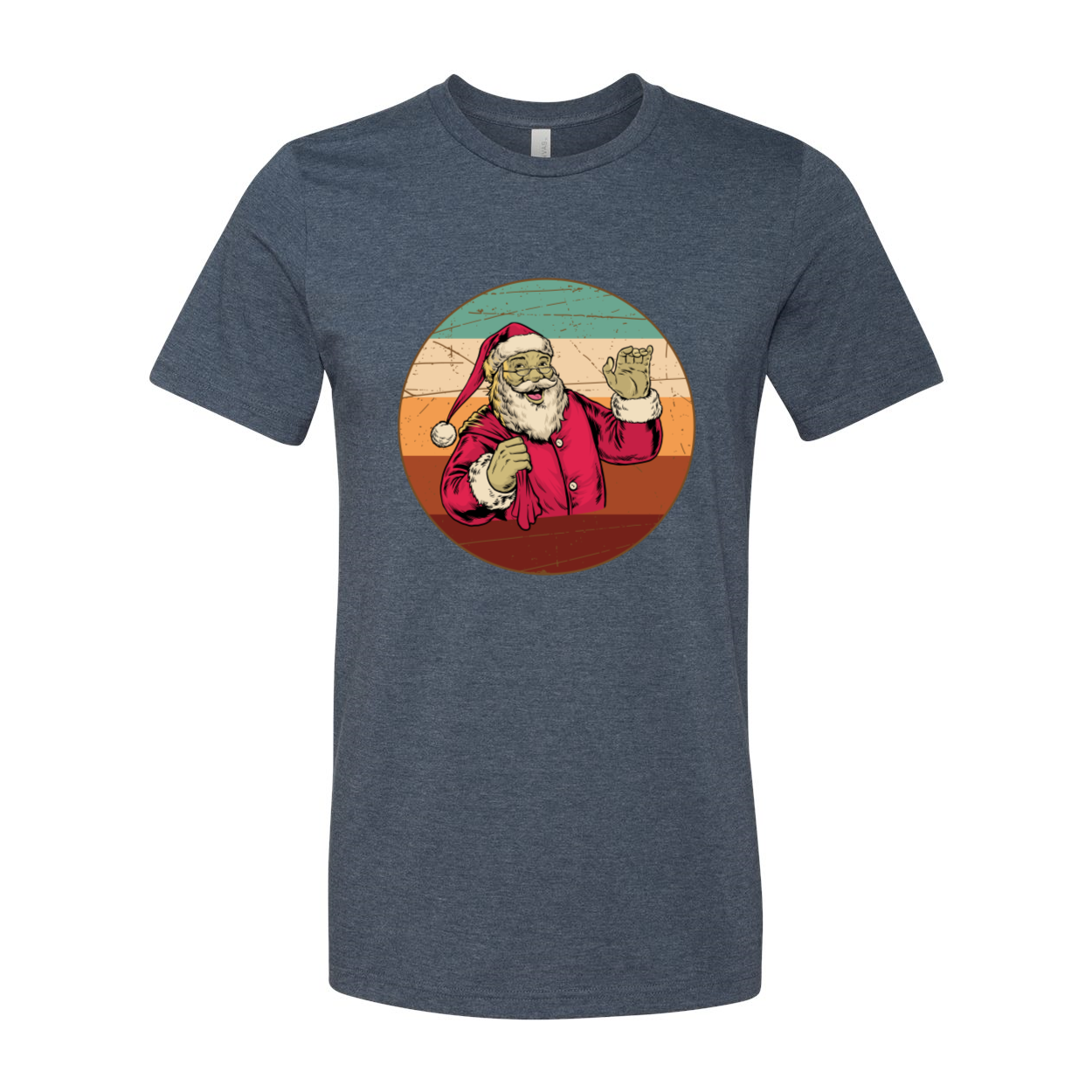 A vibrant Santa Shirt made from soft ring spun cotton, featuring a classic crew neck and short sleeves, available in multiple colors.