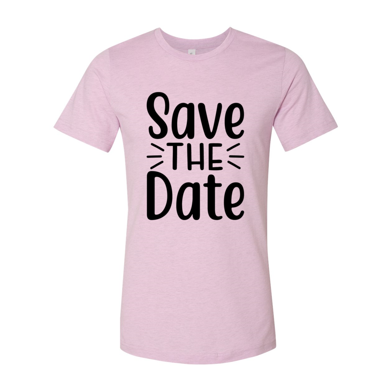 A stylish unisex Save The Date Shirt in various colors, showcasing its soft fabric and modern design.