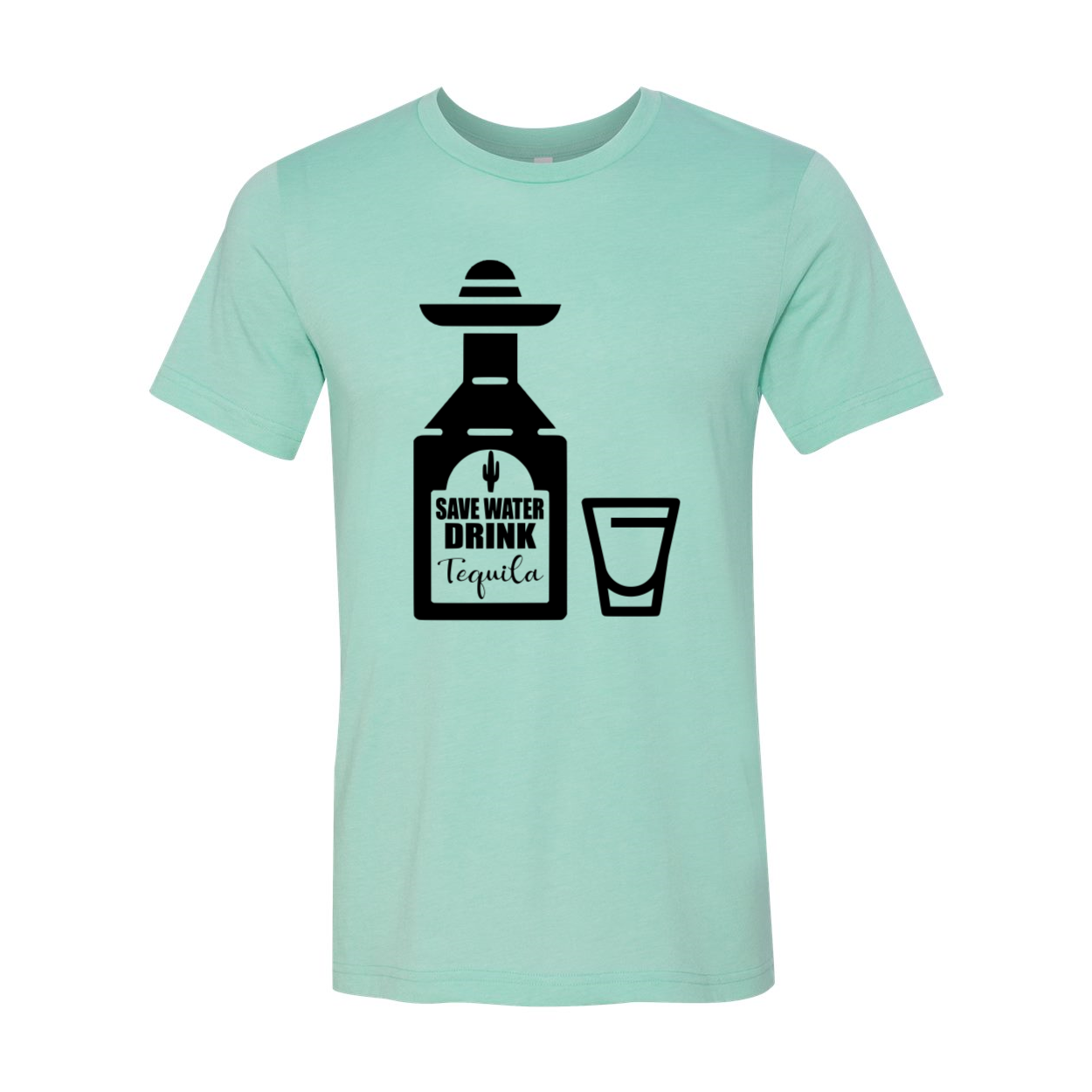 Unisex Save Water Drink Tequila Shirt in various colors, showcasing its soft fabric and stylish design.