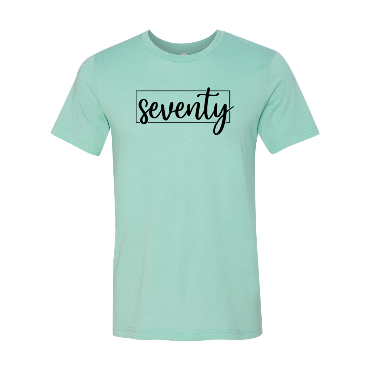 A stylish unisex Seventy Shirt made from soft ring spun cotton, available in multiple colors and sizes.