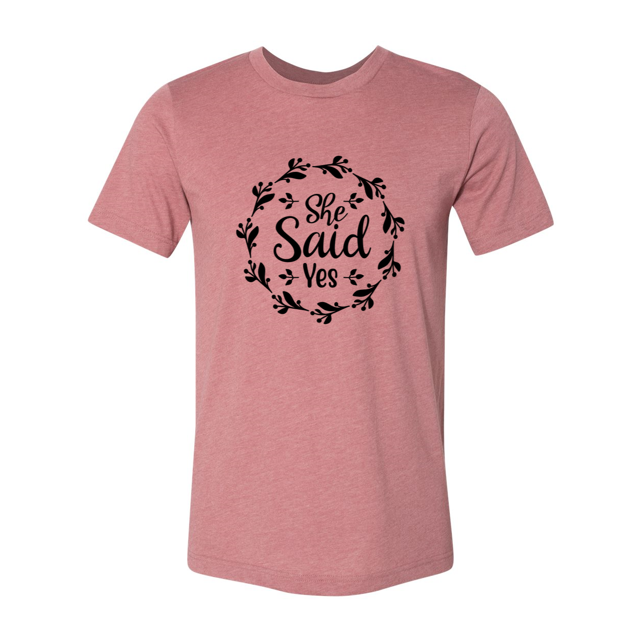 A stylish unisex She Said Yes Shirt made from soft ring spun cotton, available in multiple colors and sizes.