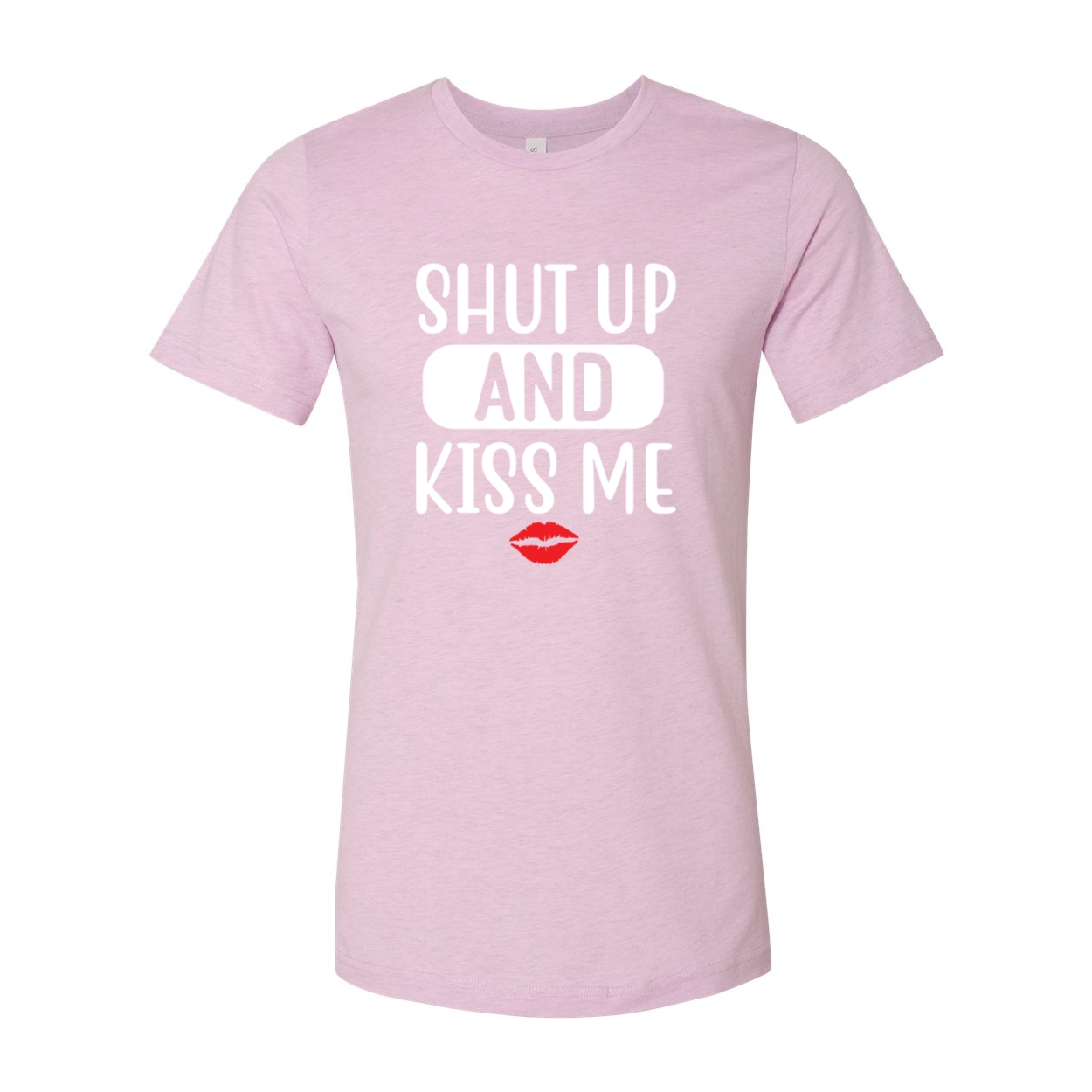 Unisex Shut Up And Kiss Me Shirt in various colors, showcasing its soft fabric and stylish design.