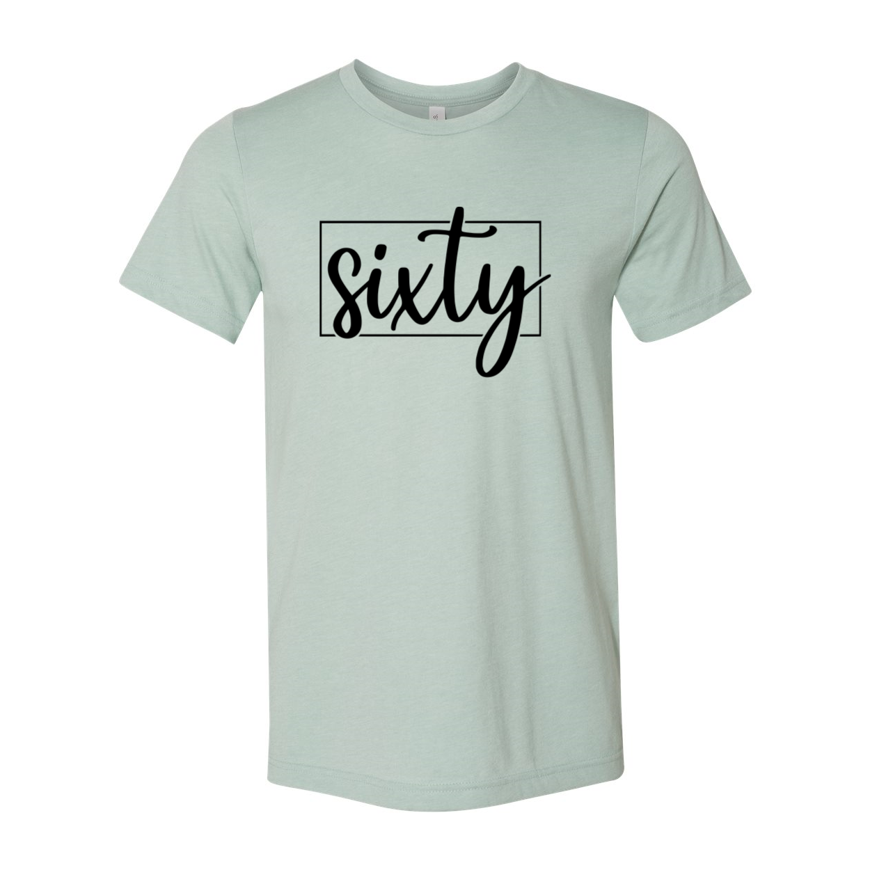 A stylish unisex Sixty Shirt made from soft ring spun cotton, available in multiple colors and sizes, featuring a classic crew neck and short sleeves.