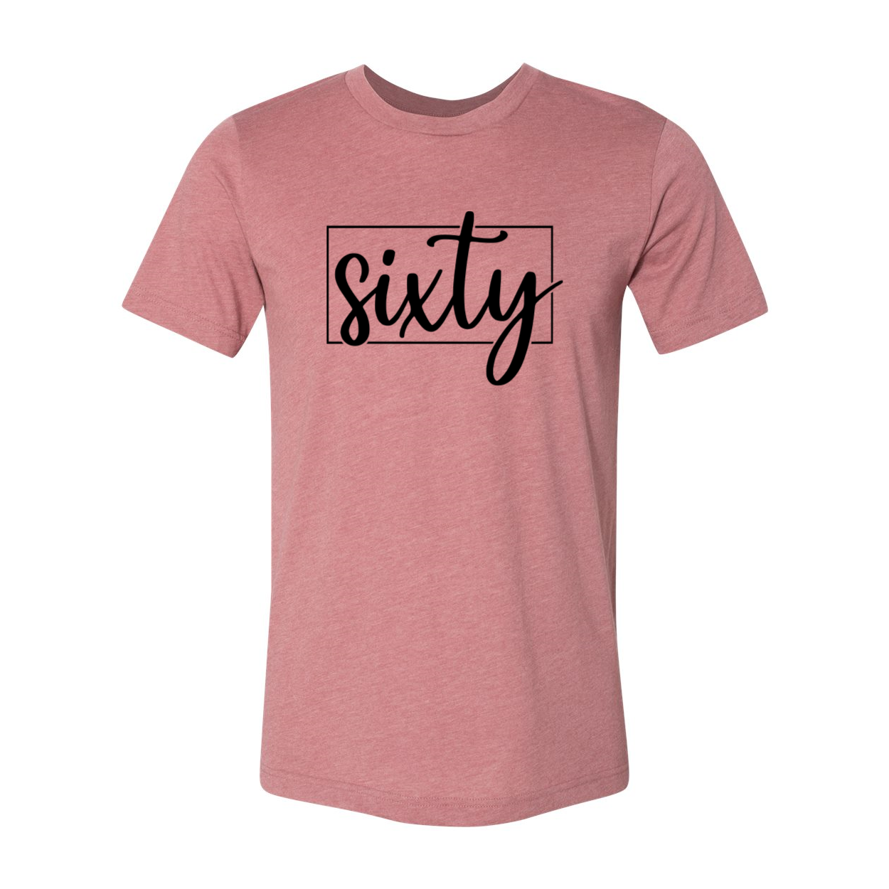 A stylish unisex Sixty Shirt made from soft ring spun cotton, available in multiple colors and sizes, featuring a classic crew neck and short sleeves.