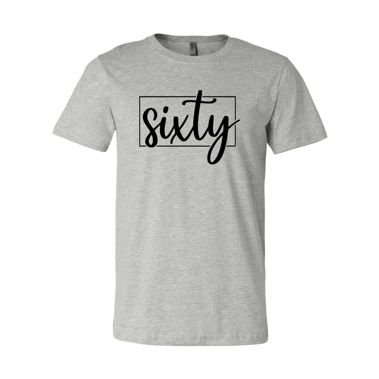 A stylish unisex Sixty Shirt made from soft ring spun cotton, available in multiple colors and sizes, featuring a classic crew neck and short sleeves.