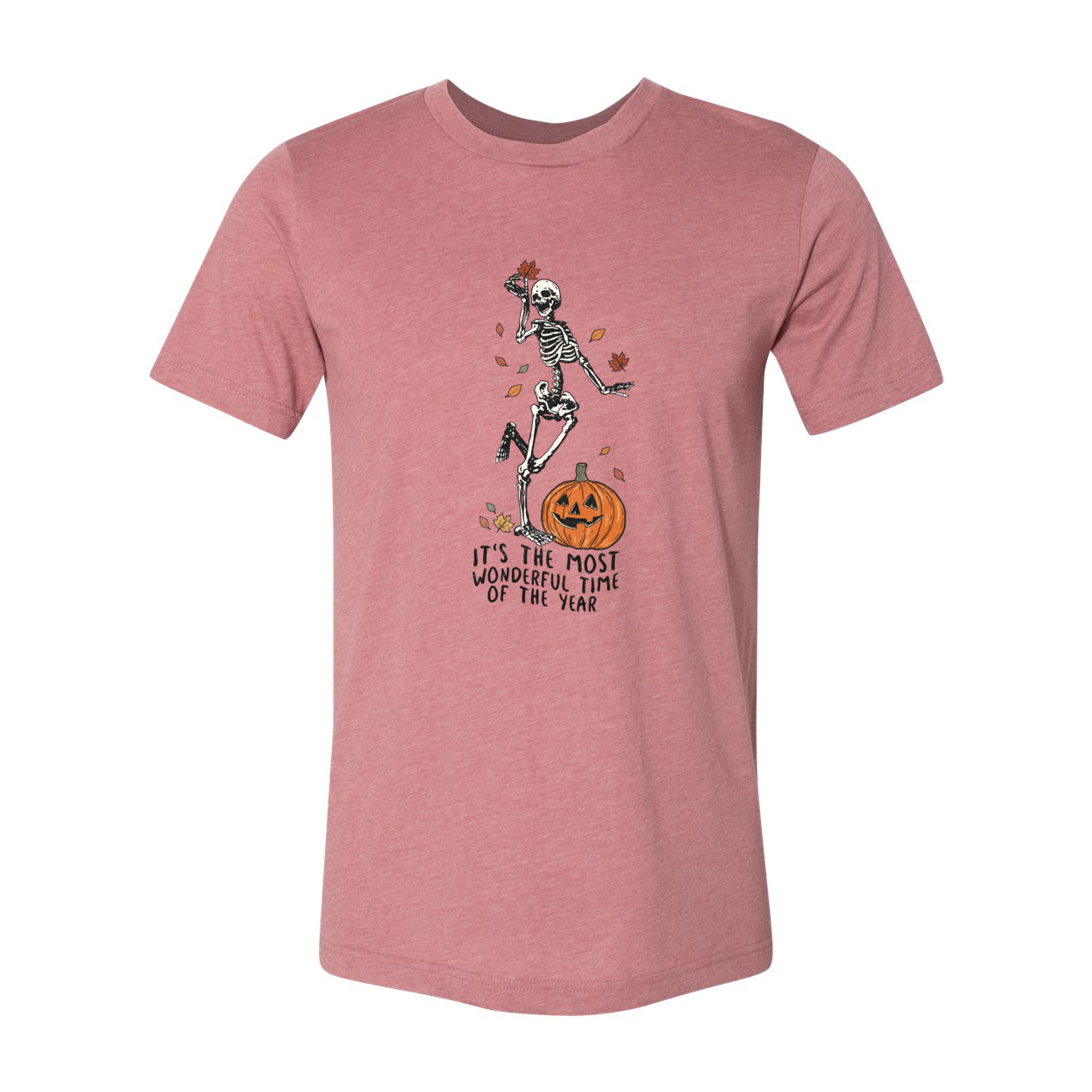 Skeleton Fall Halloween Shirt in various colors, showcasing a fun skeleton design perfect for Halloween celebrations.