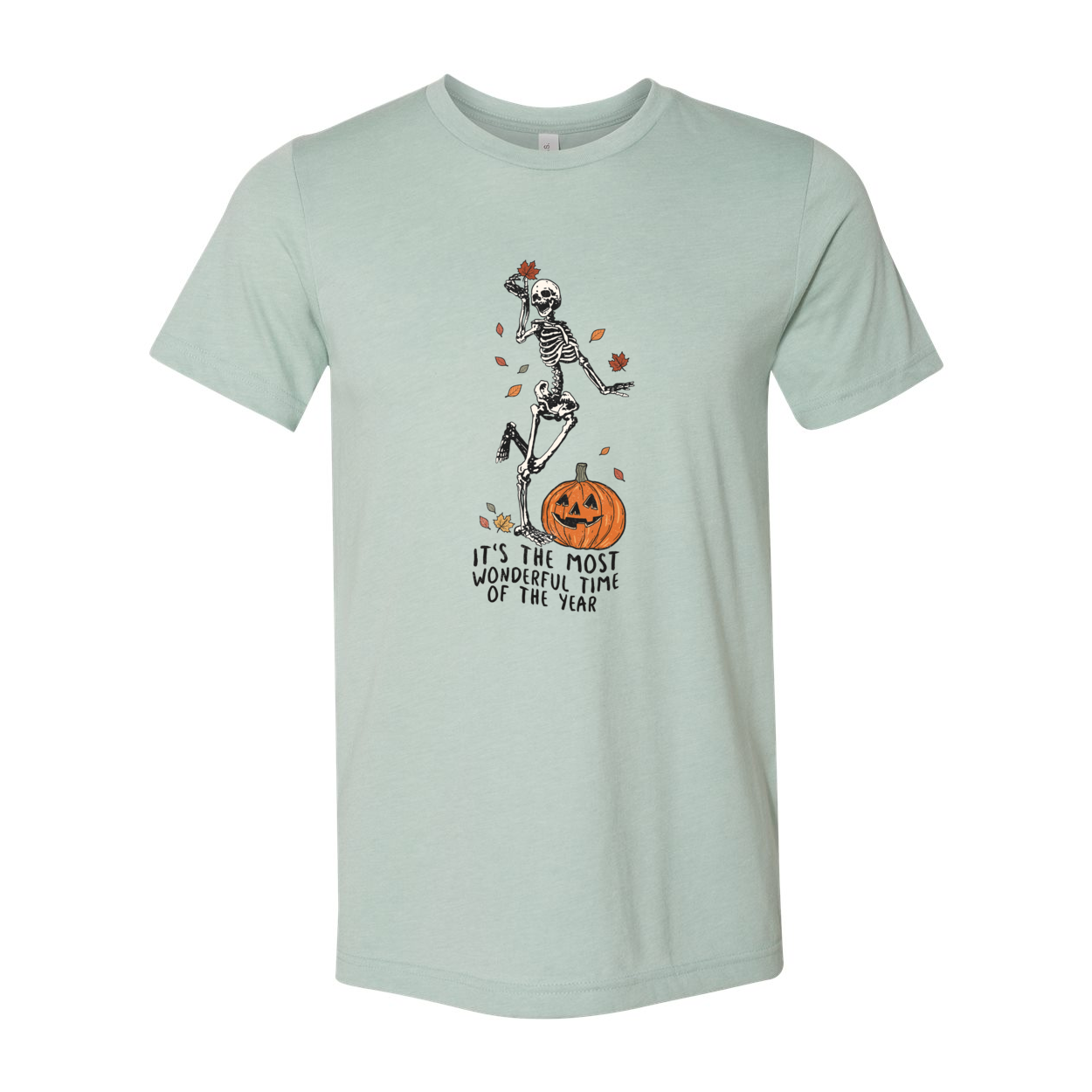 Skeleton Fall Halloween Shirt in various colors, showcasing a fun skeleton design perfect for Halloween celebrations.