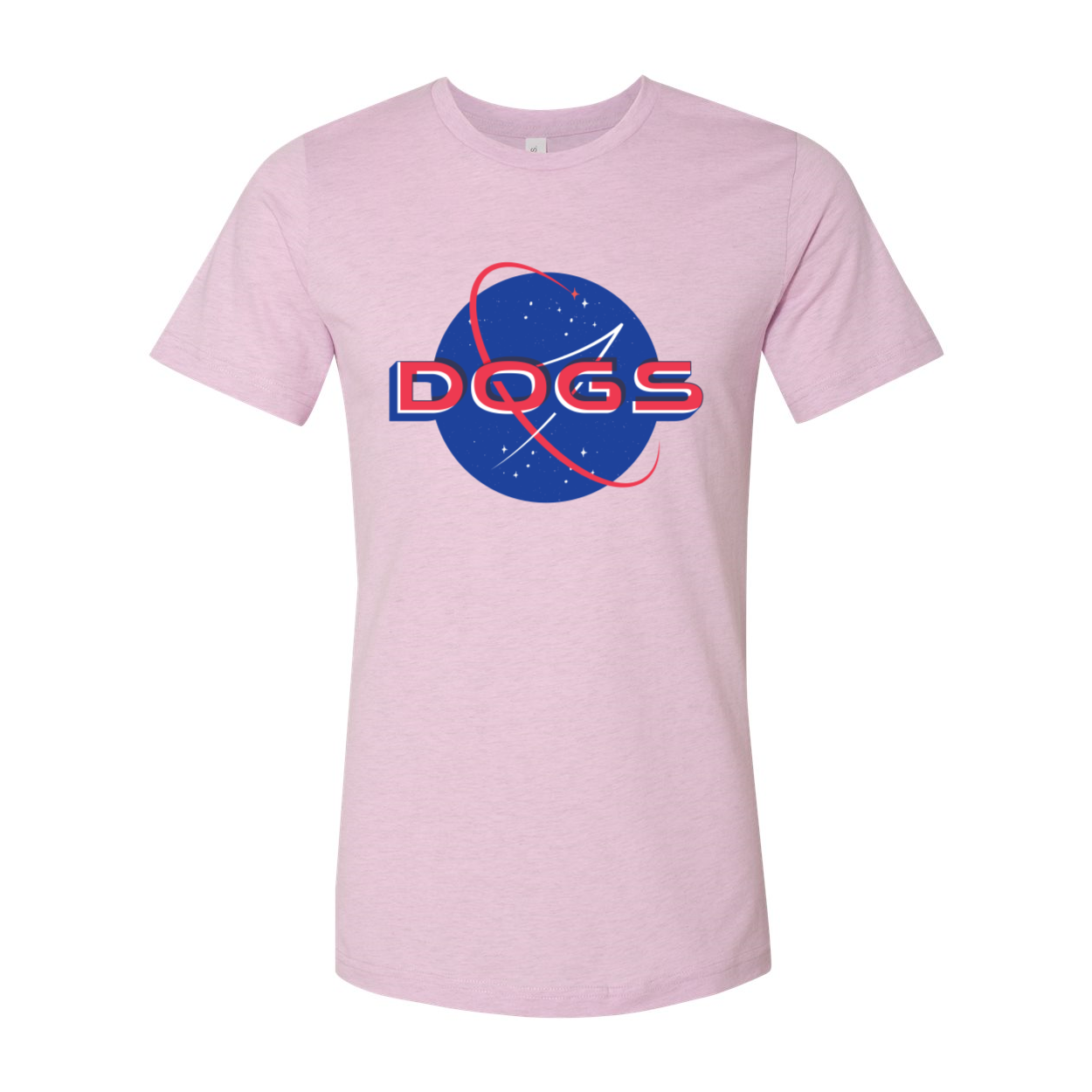 A stylish unisex Space Dogs T-shirt made from soft airlume cotton, featuring a fun dog-themed design.