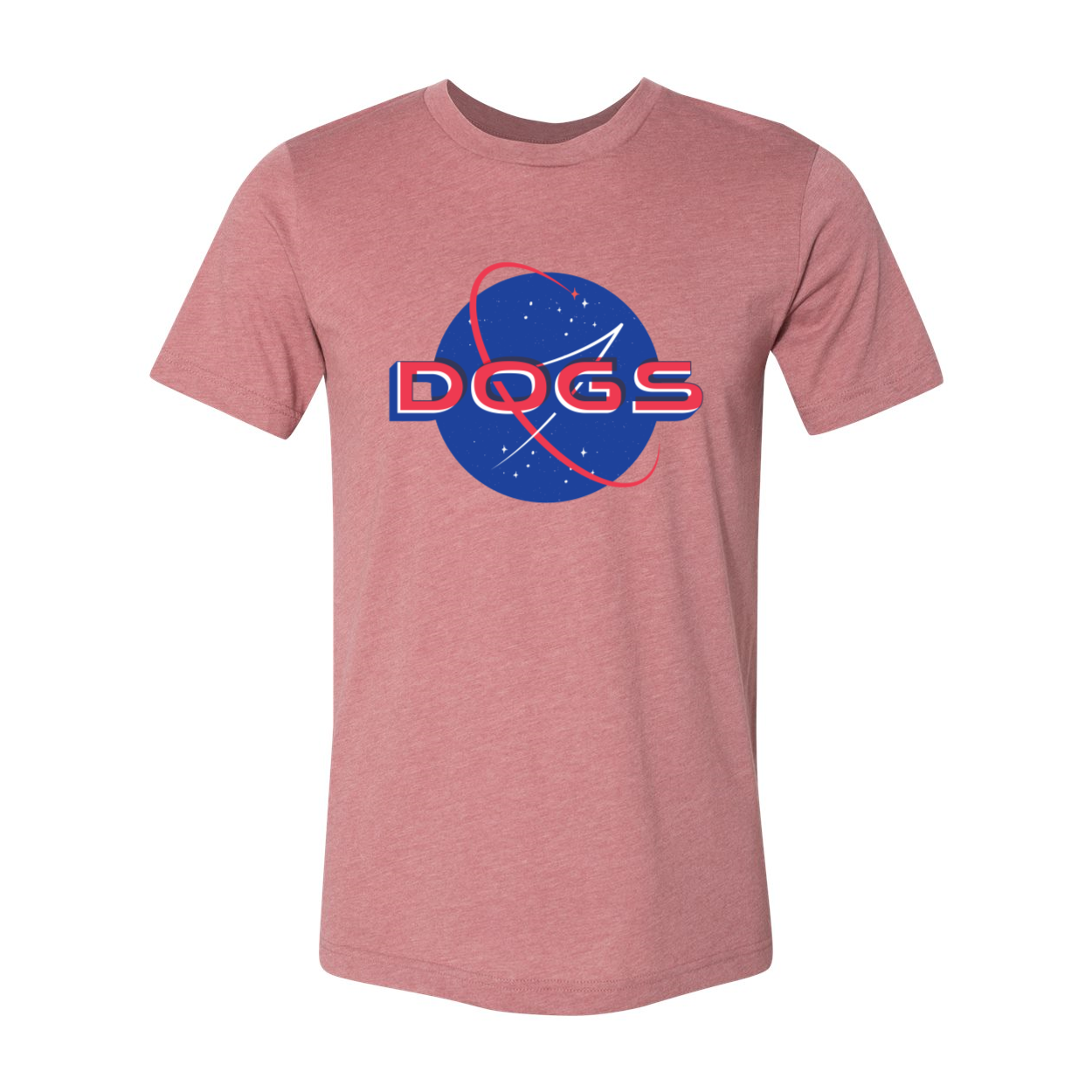 A stylish unisex Space Dogs T-shirt made from soft airlume cotton, featuring a fun dog-themed design.