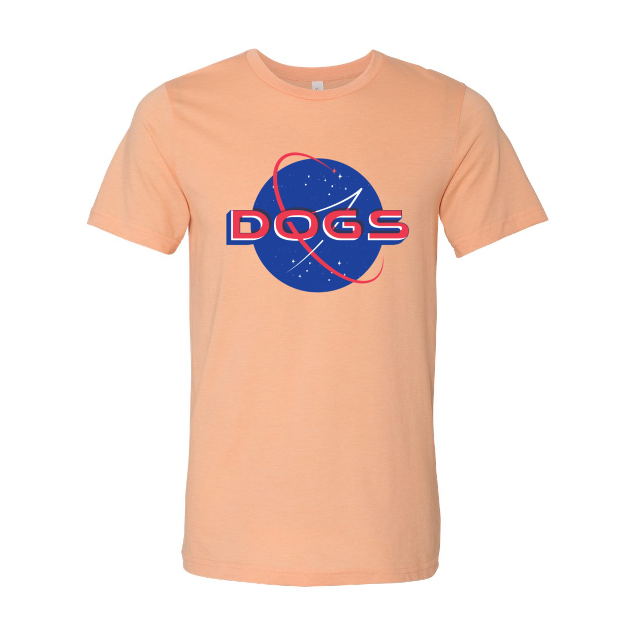 A stylish unisex Space Dogs T-shirt made from soft airlume cotton, featuring a fun dog-themed design.