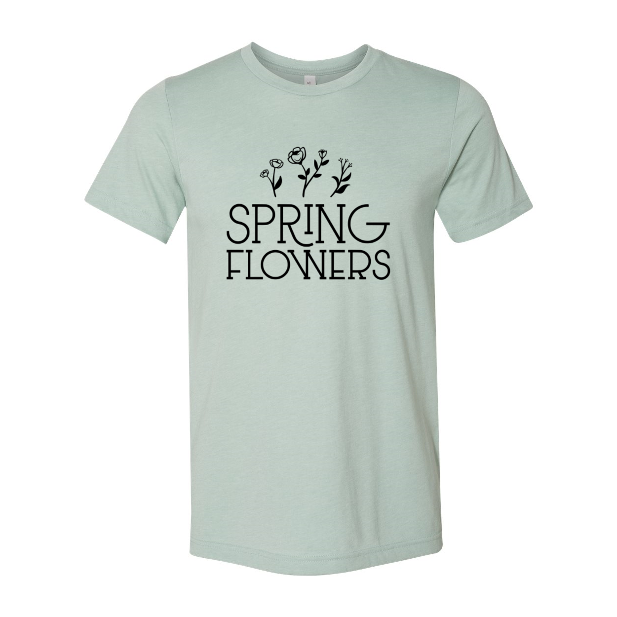 A vibrant unisex Spring Flowers Shirt made from soft ring spun cotton, showcasing its comfortable fit and available colors.