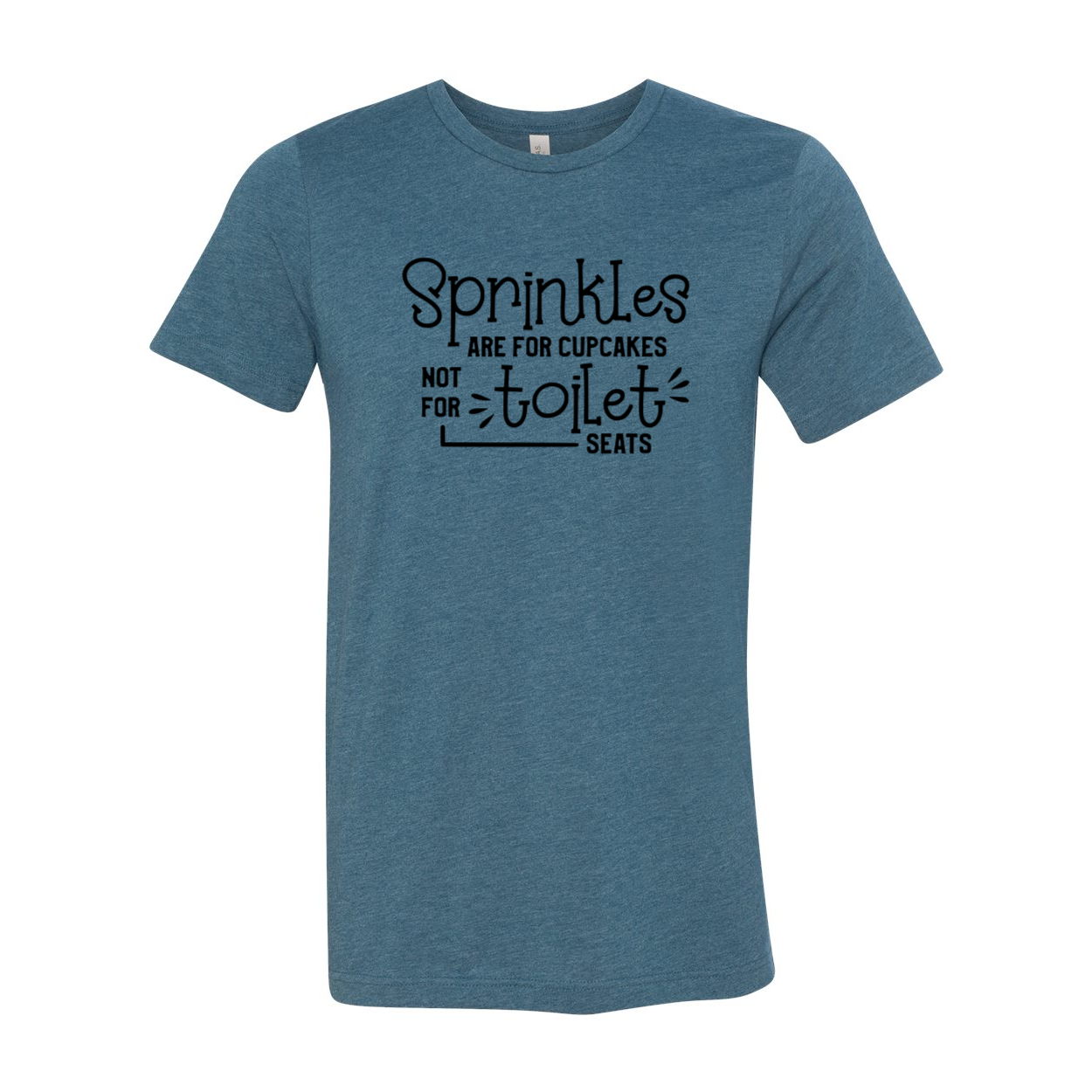 Unisex Sprinkles Are For Cupcakes Shirt in various colors, showcasing a fun cupcake-themed design.