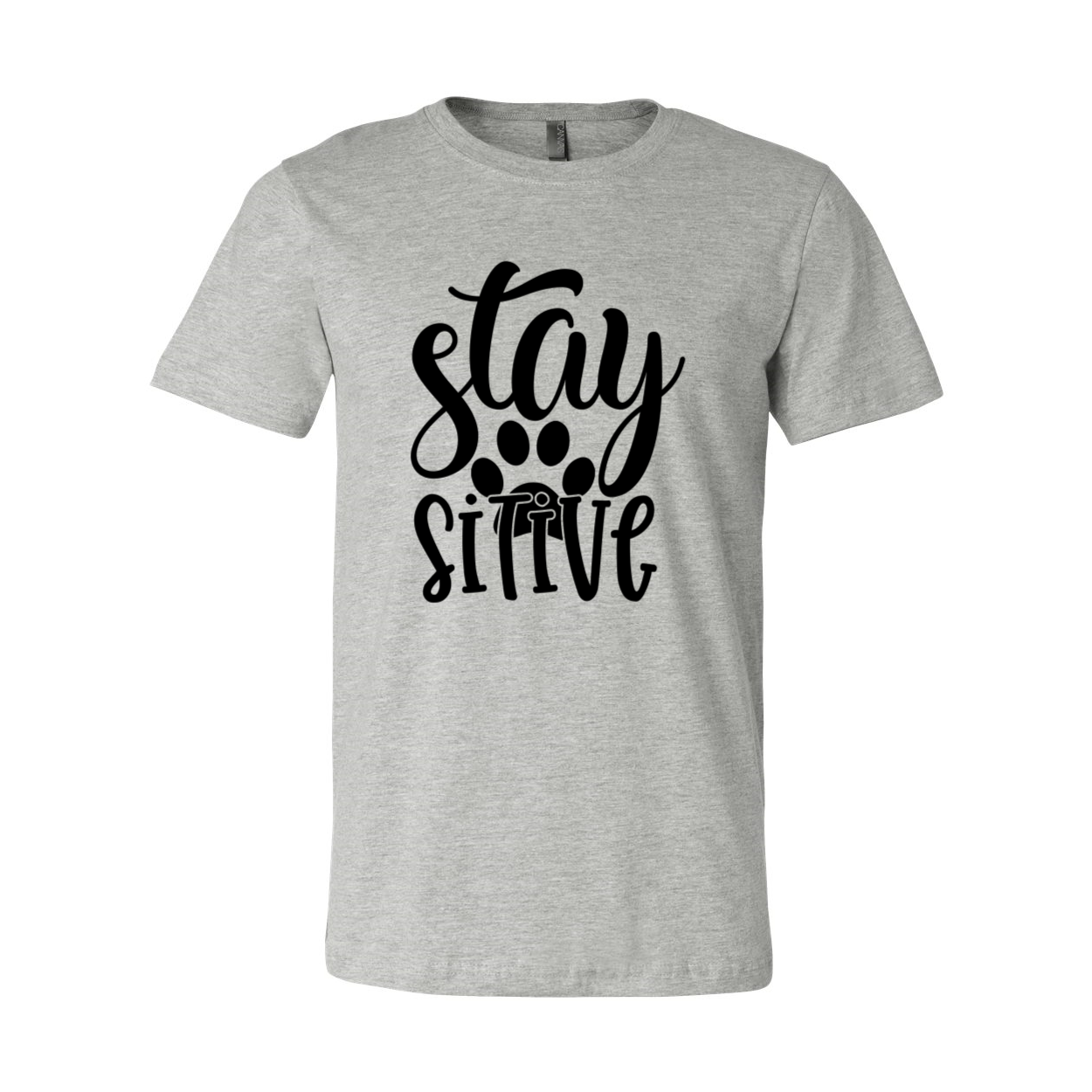 Stay Paw Sitive Shirt in various colors, showcasing its soft fabric and stylish design.