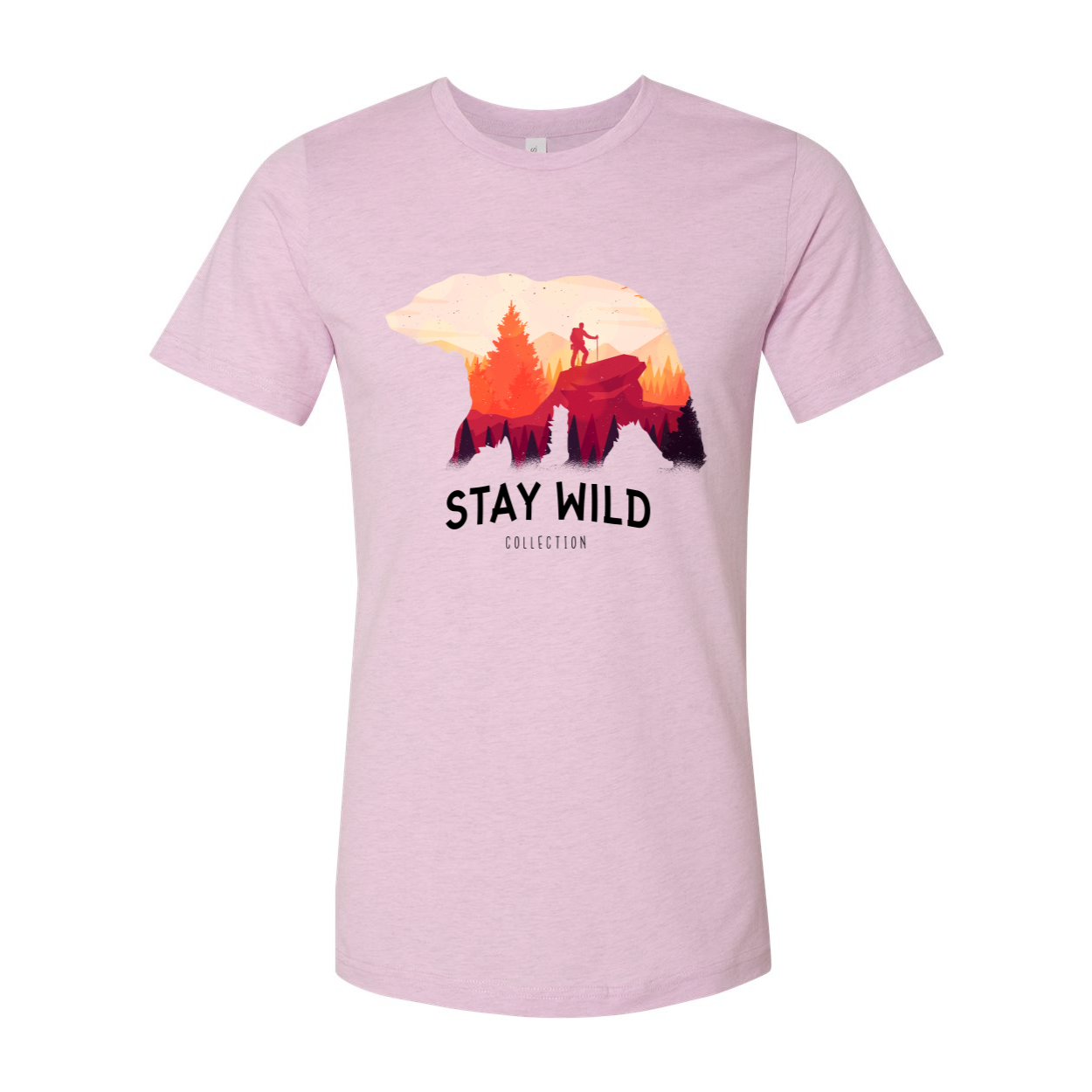 Stay Wild T-shirt displayed on a mannequin, showcasing its unisex design and soft fabric.