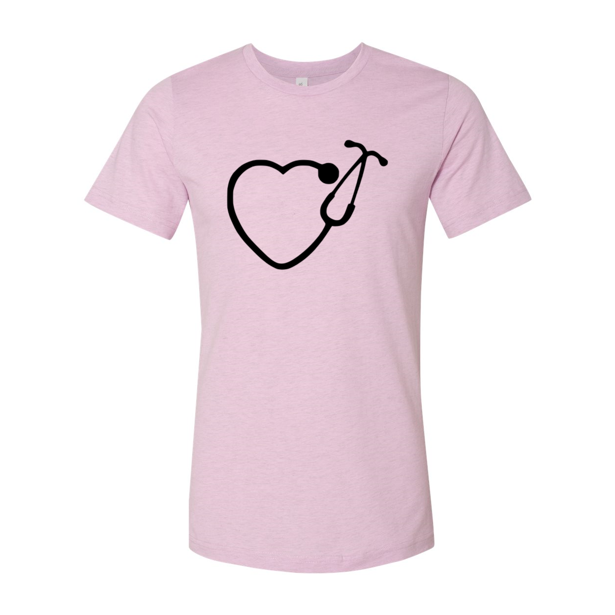 Unisex Stethoscope Heart Shirt in various colors, showcasing a comfortable fit and high-quality print design.