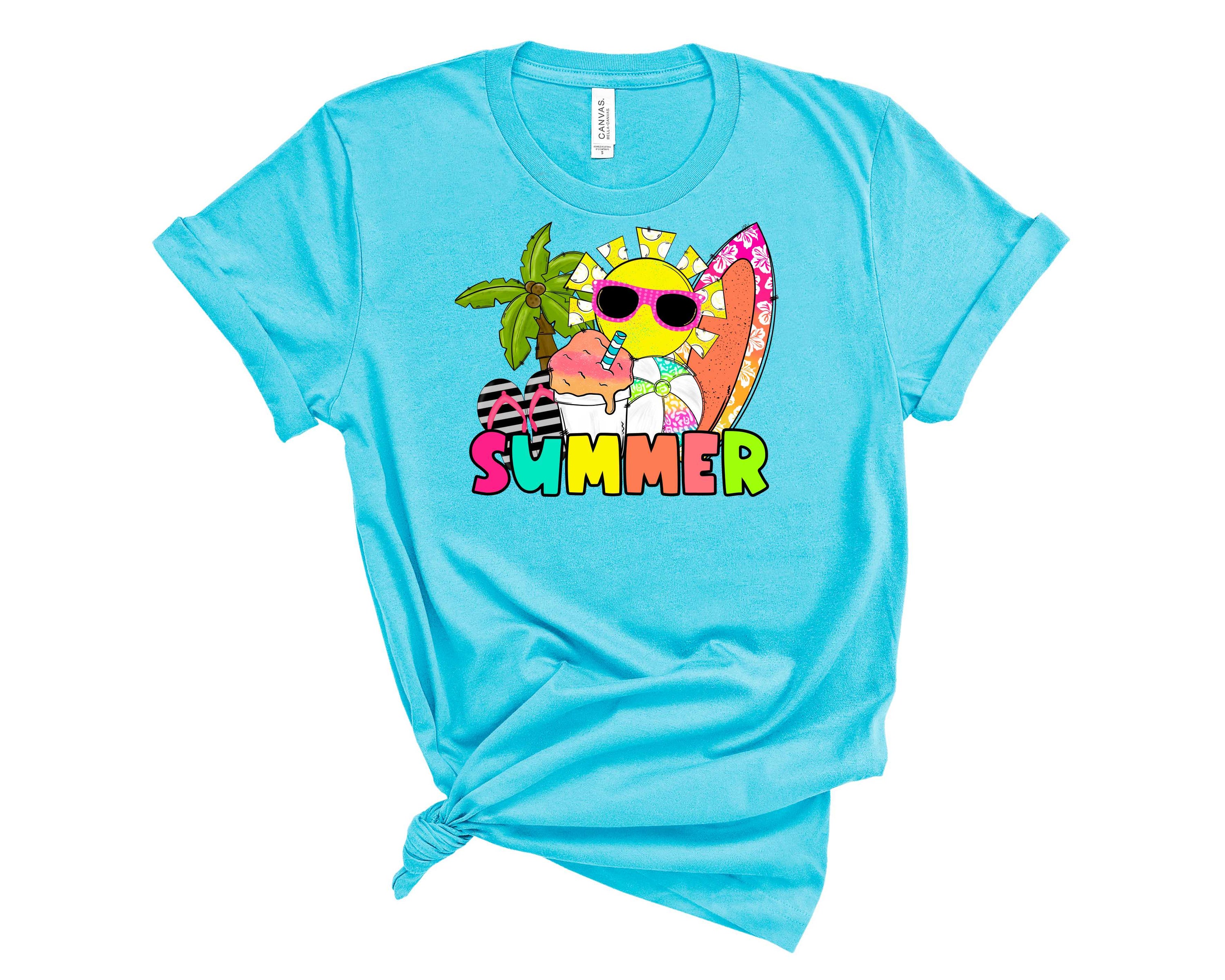 A vibrant unisex Summer Graphic Tee featuring colorful summer-themed designs, perfect for casual wear.