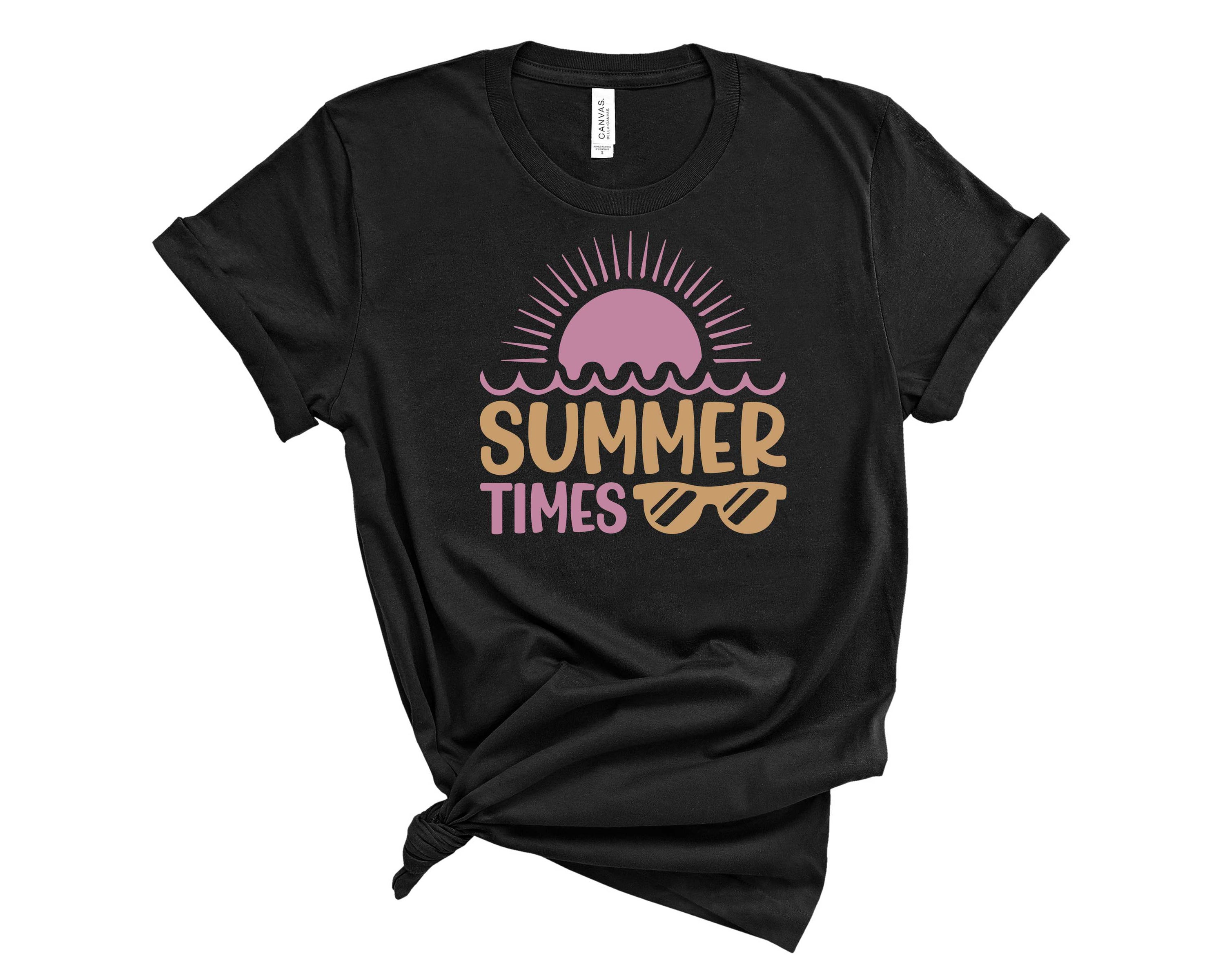 Summer Times Graphic Tee featuring a vibrant design, perfect for summer wear, displayed on a neutral background.